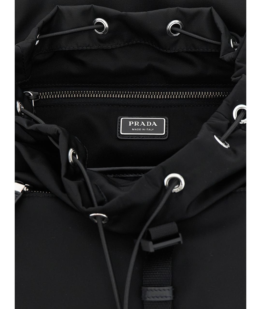 PRADA Черный синтетический рюкзак, фото 5