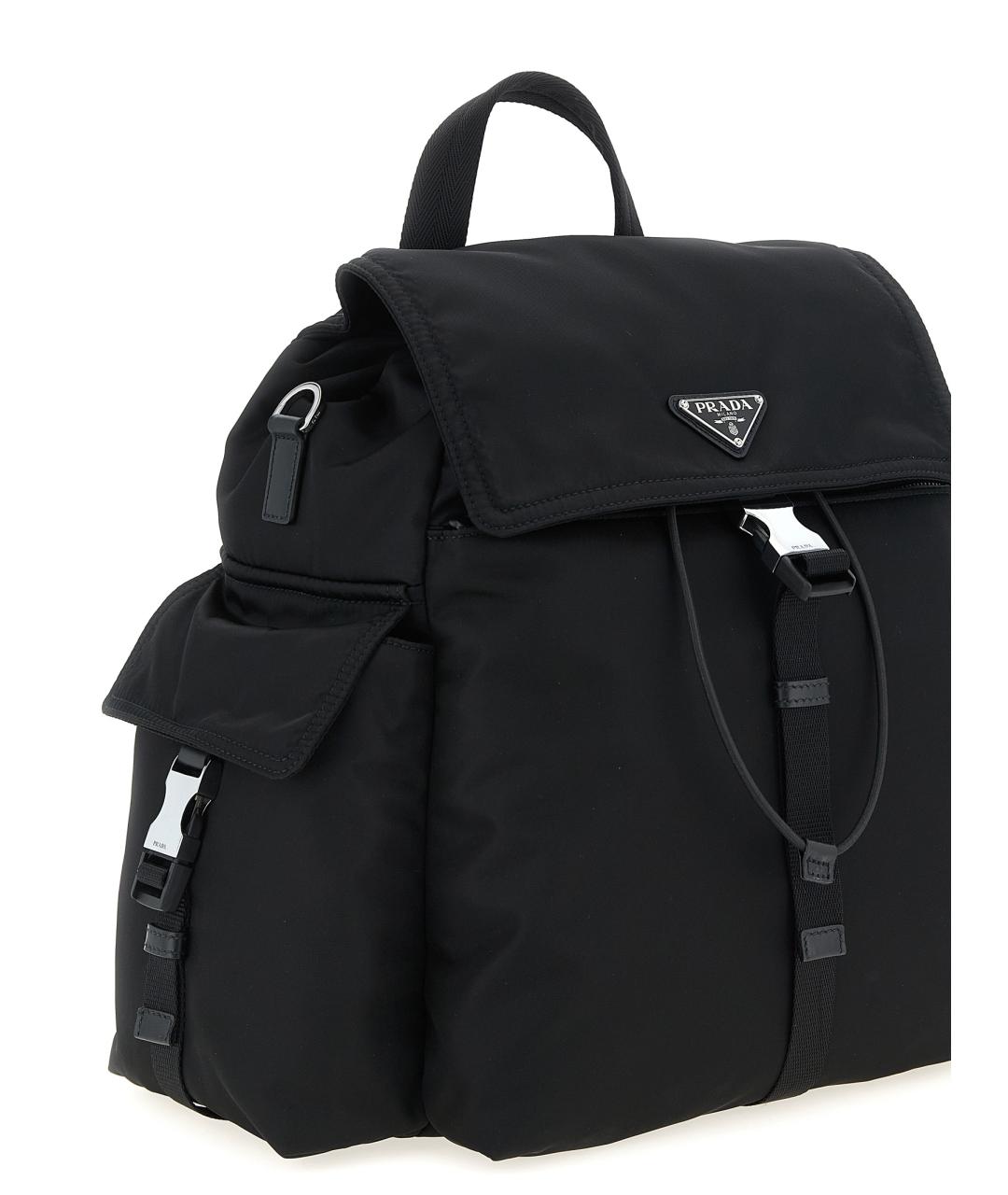 PRADA Черный синтетический рюкзак, фото 4