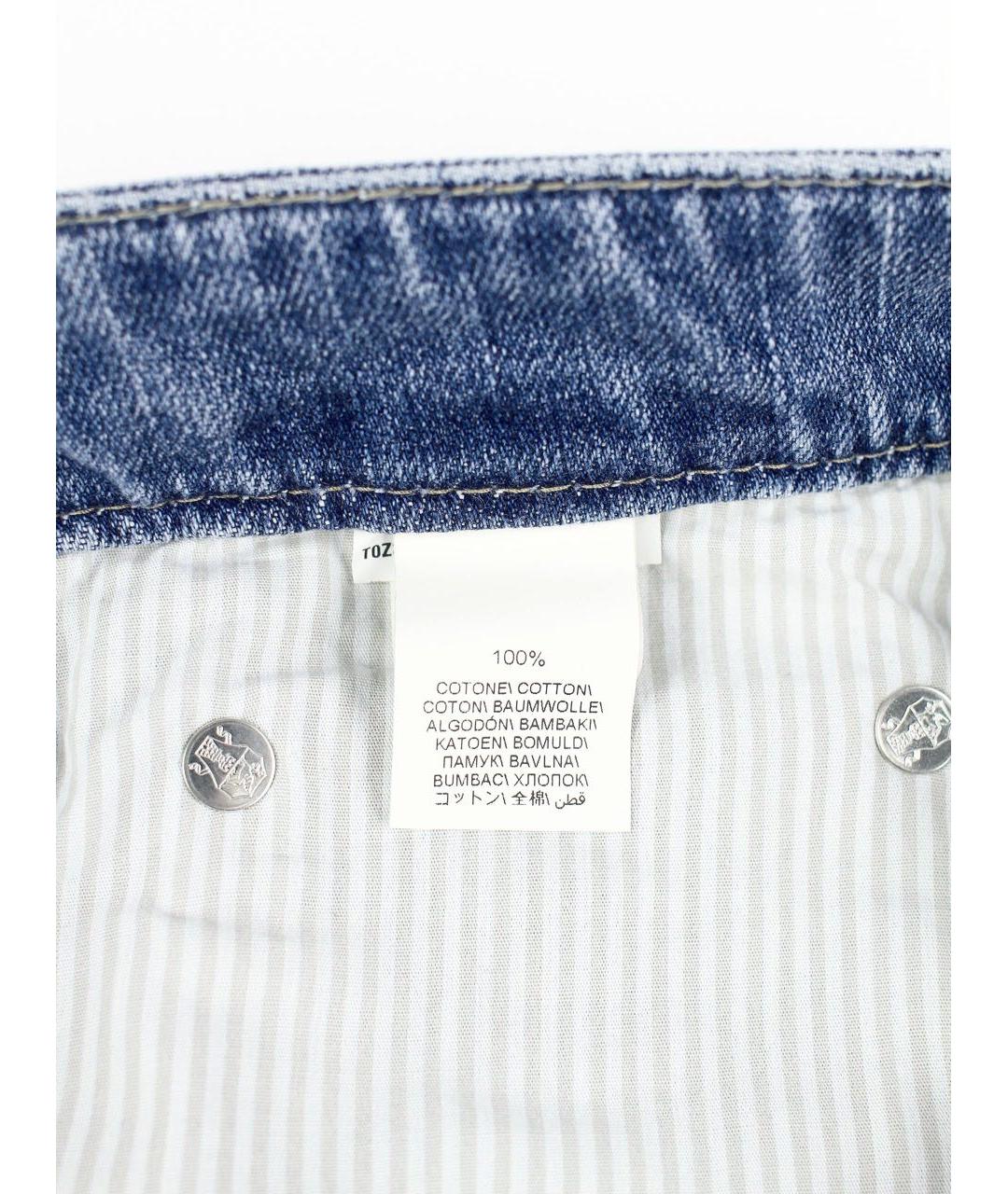 BRUNELLO CUCINELLI Голубые хлопковые джинсы, фото 5