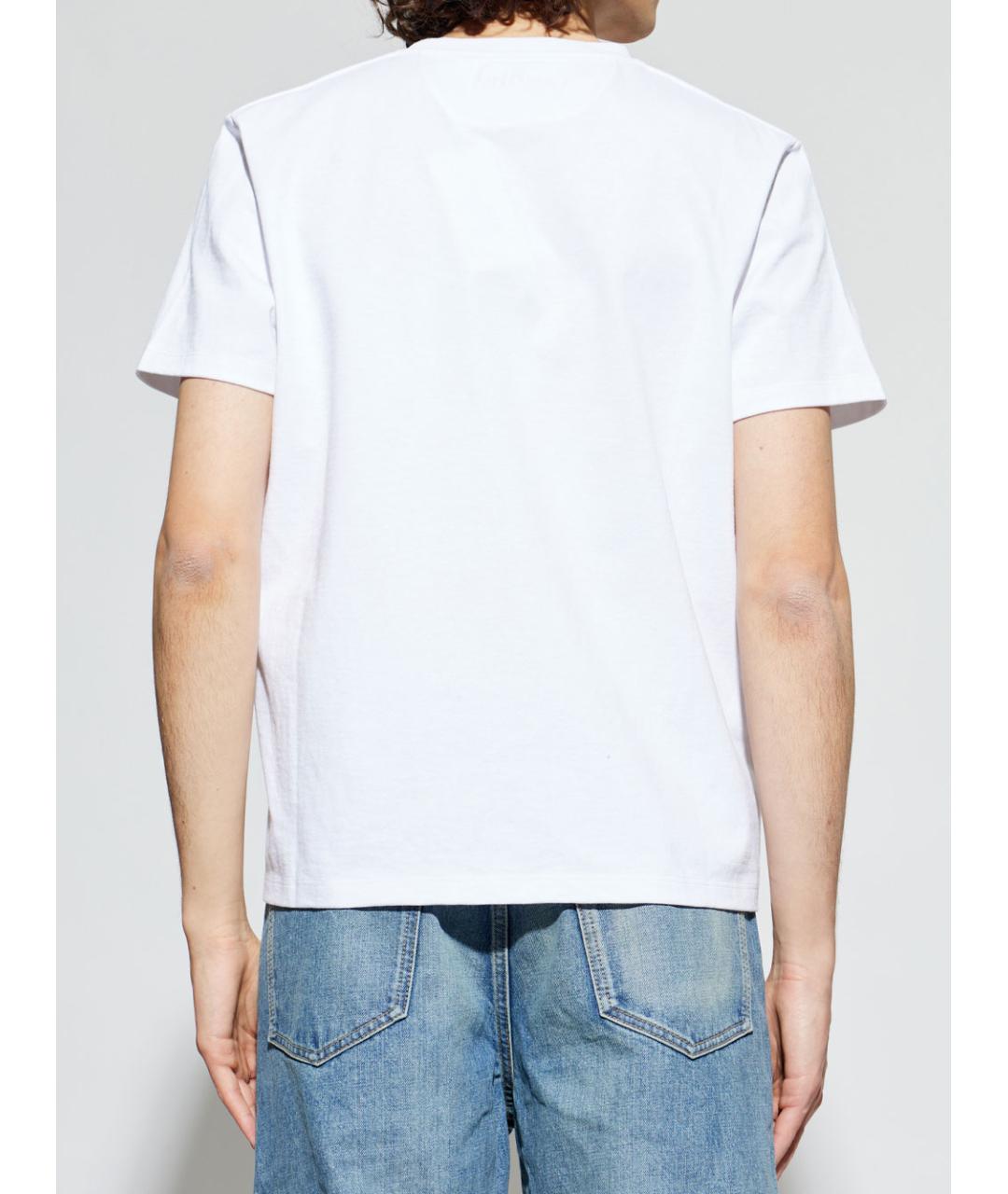 SAINT LAURENT Белая хлопковая футболка, фото 3