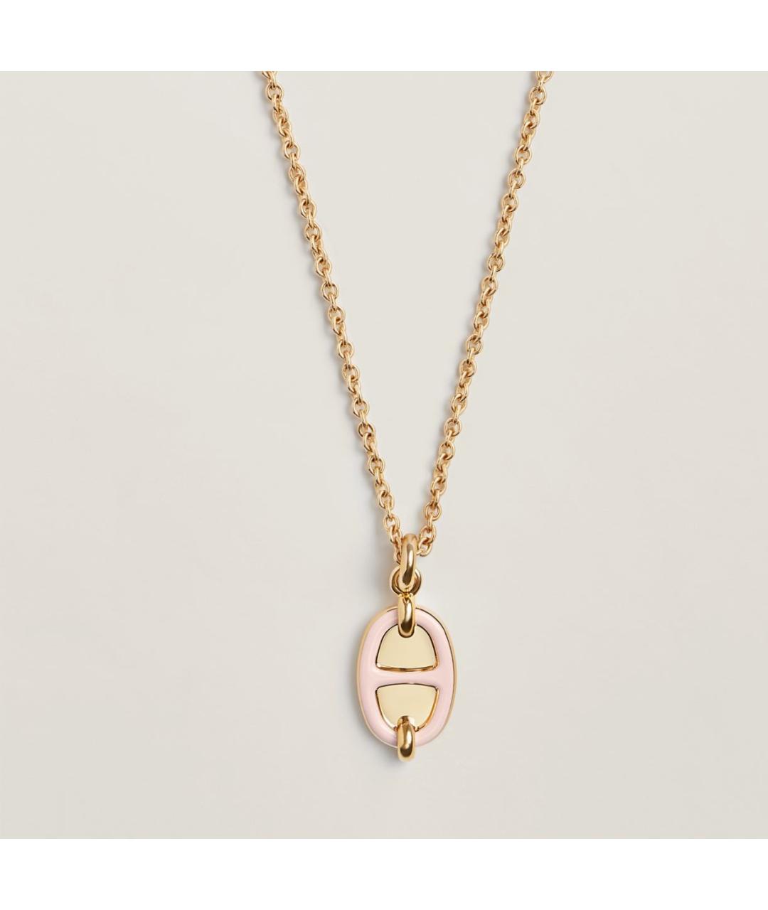 HERMES Розовая металлическая подвеска, фото 3