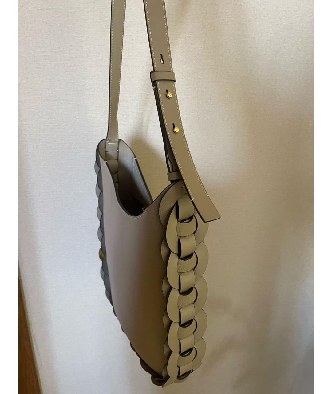 CHLOE Бежевая кожаная сумка через плечо, фото 2