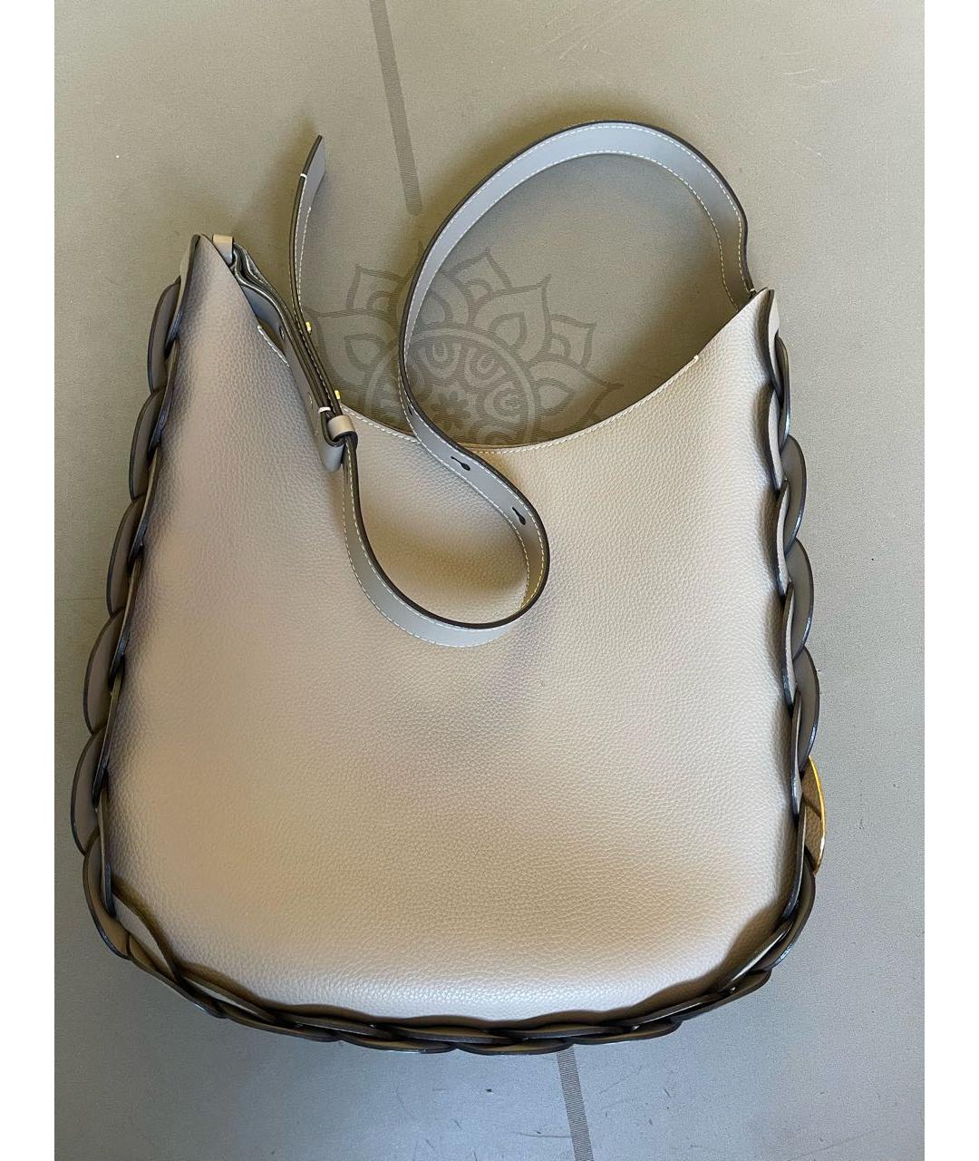 CHLOE Бежевая кожаная сумка через плечо, фото 9