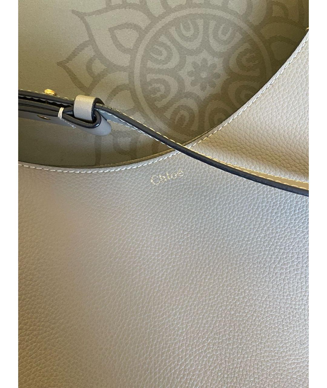 CHLOE Бежевая кожаная сумка через плечо, фото 4