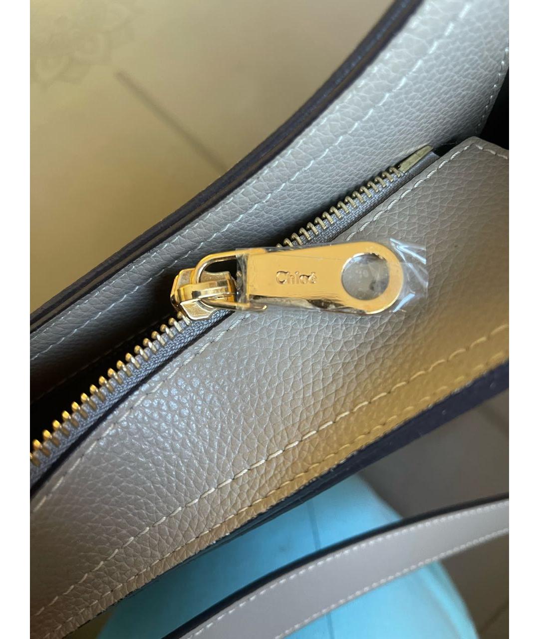 CHLOE Бежевая кожаная сумка через плечо, фото 5