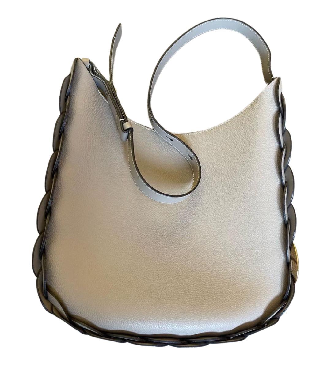 CHLOE Бежевая кожаная сумка через плечо, фото 1