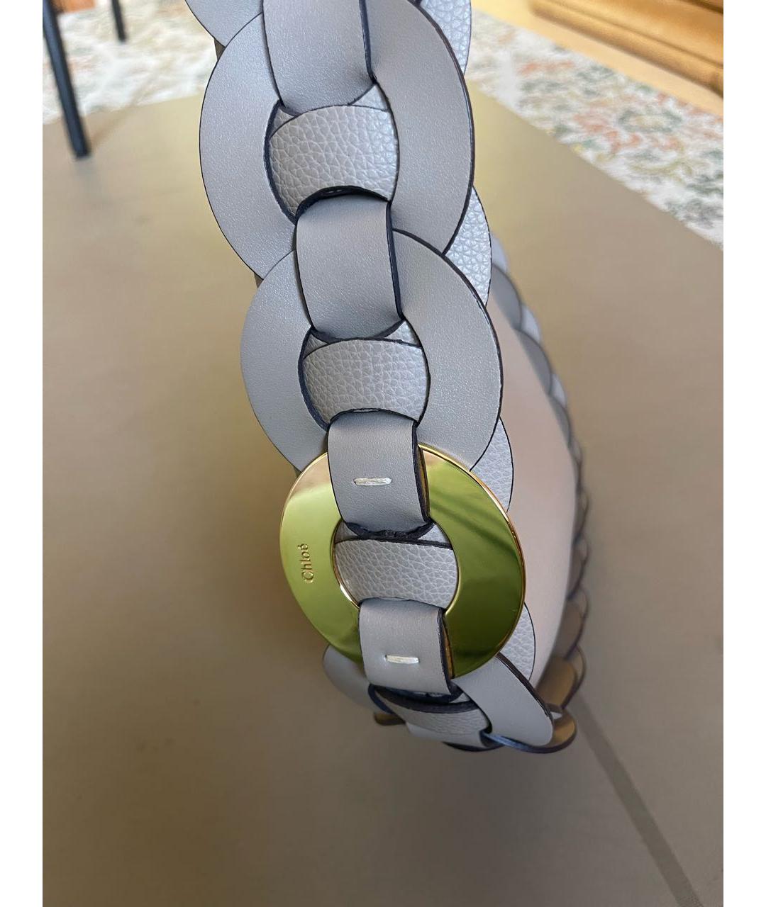 CHLOE Бежевая кожаная сумка через плечо, фото 8