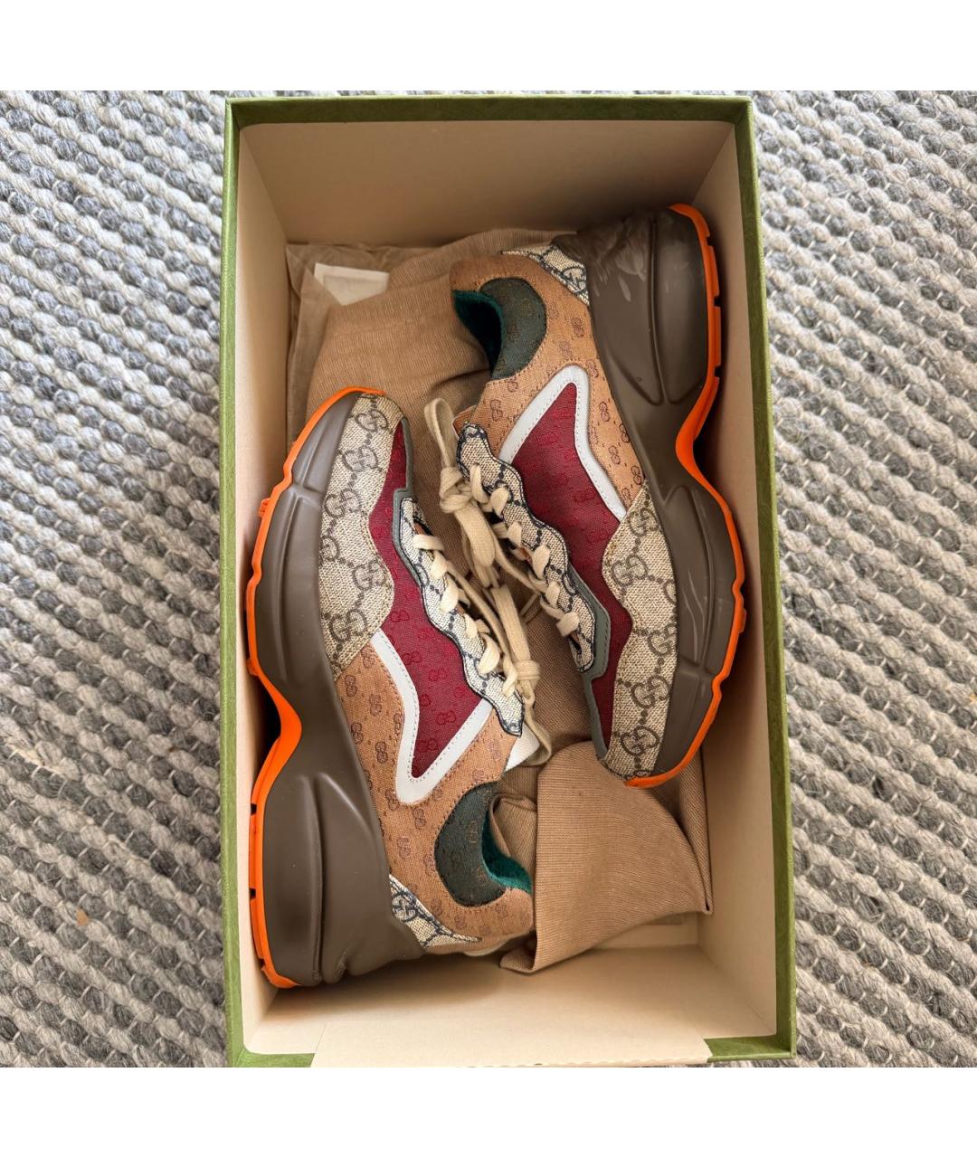GUCCI Мульти текстильные кроссовки, фото 6