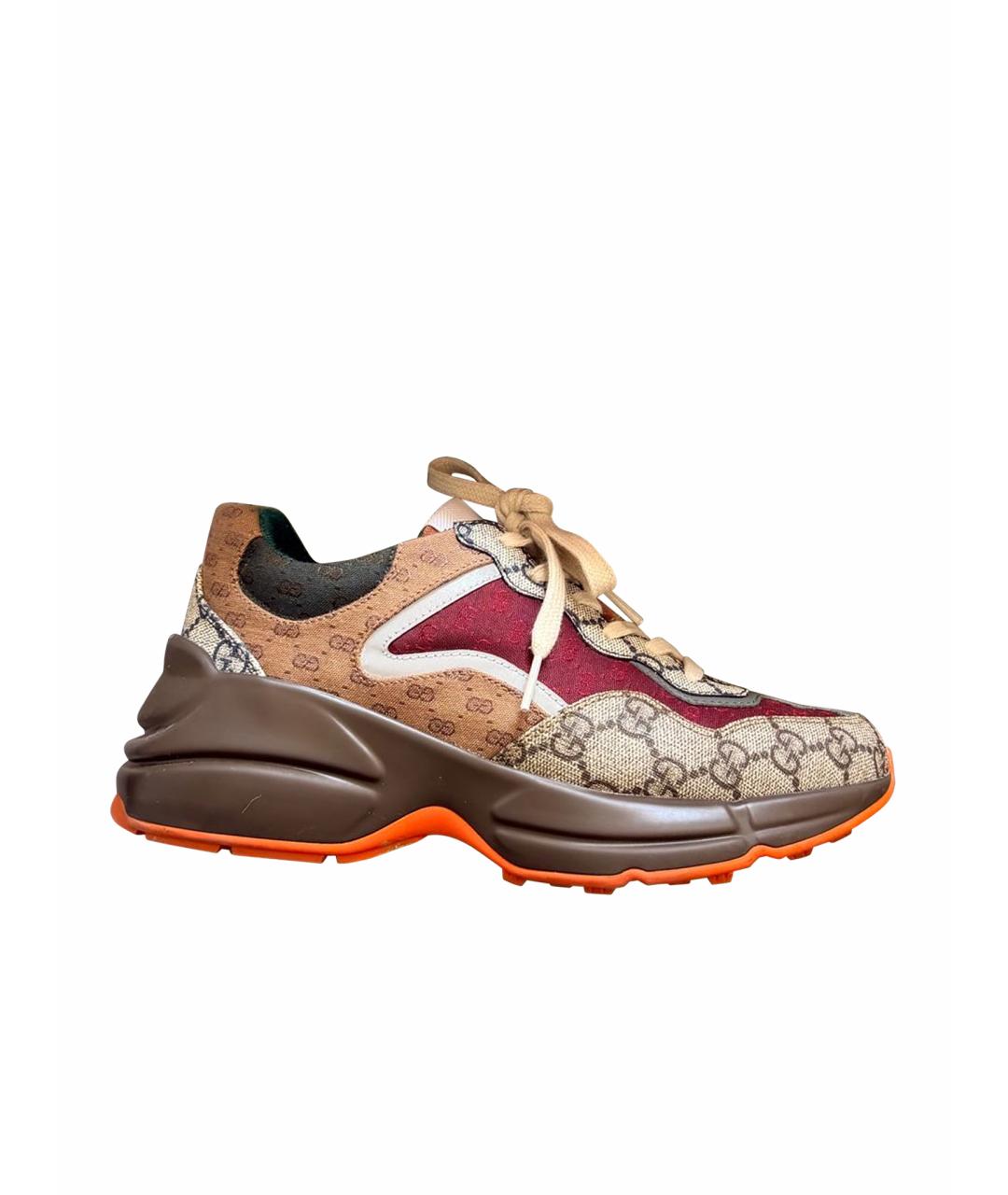 GUCCI Мульти текстильные кроссовки, фото 9