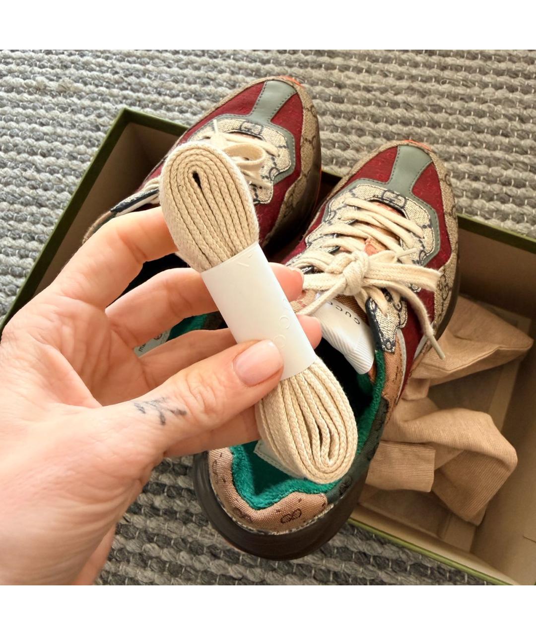 GUCCI Мульти текстильные кроссовки, фото 7