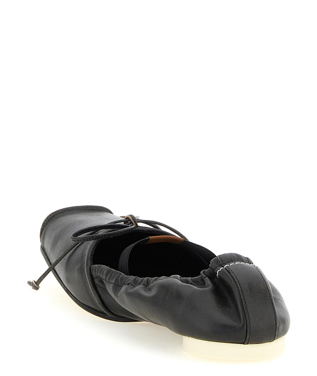 MM6 MAISON MARGIELA Черные кожаные балетки, фото 3