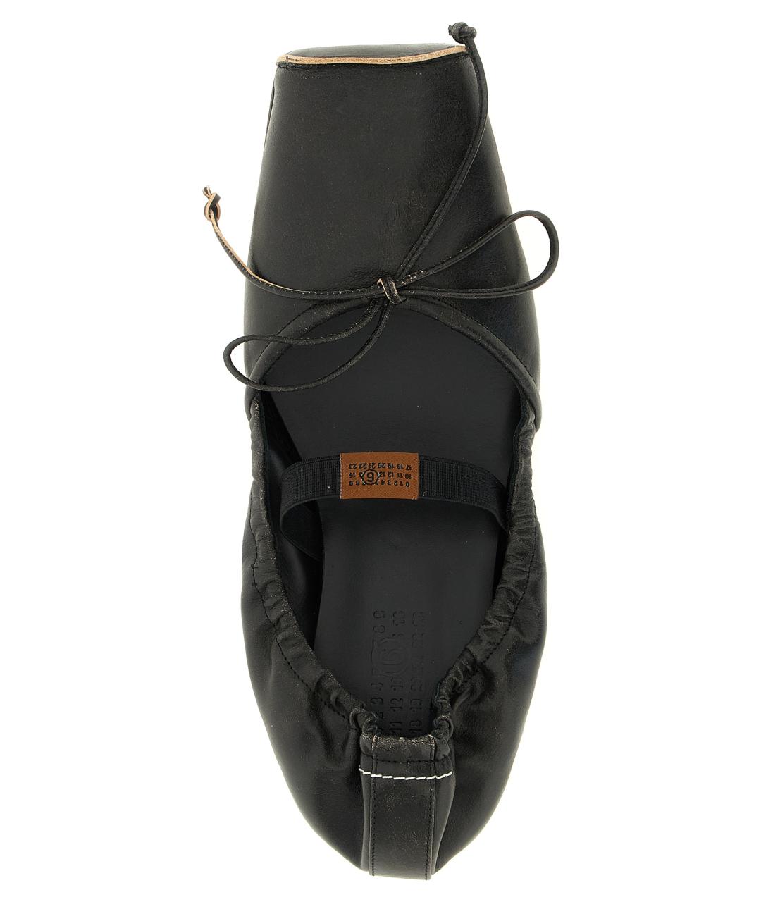 MM6 MAISON MARGIELA Черные кожаные балетки, фото 4