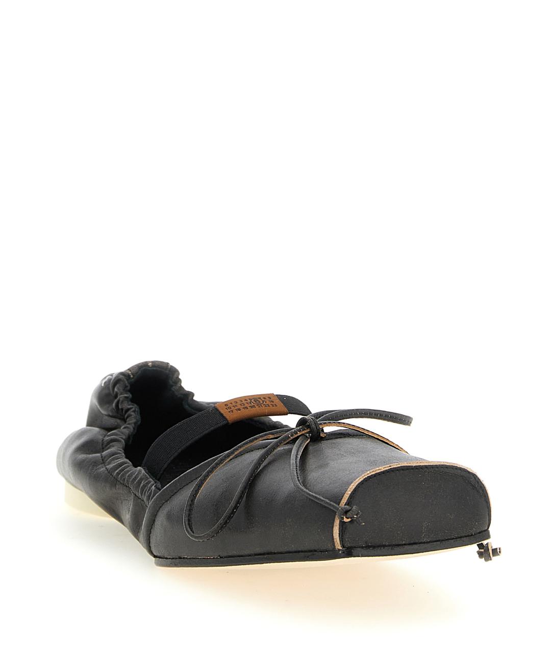 MM6 MAISON MARGIELA Черные кожаные балетки, фото 2