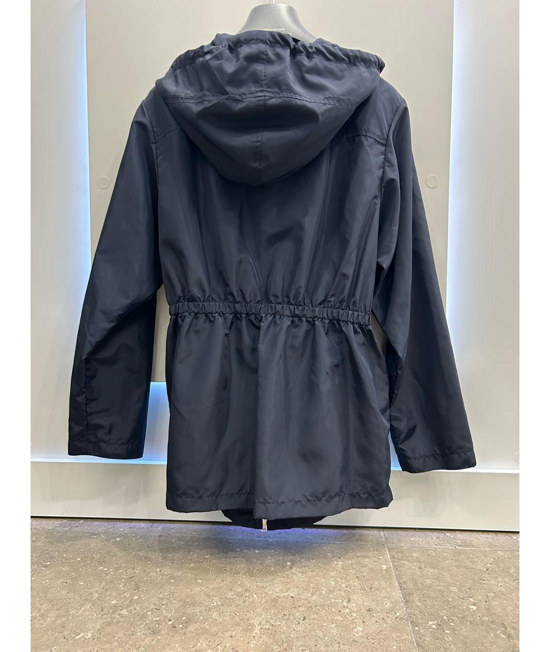 PRADA Темно-синяя полиэстеровая куртка, фото 2