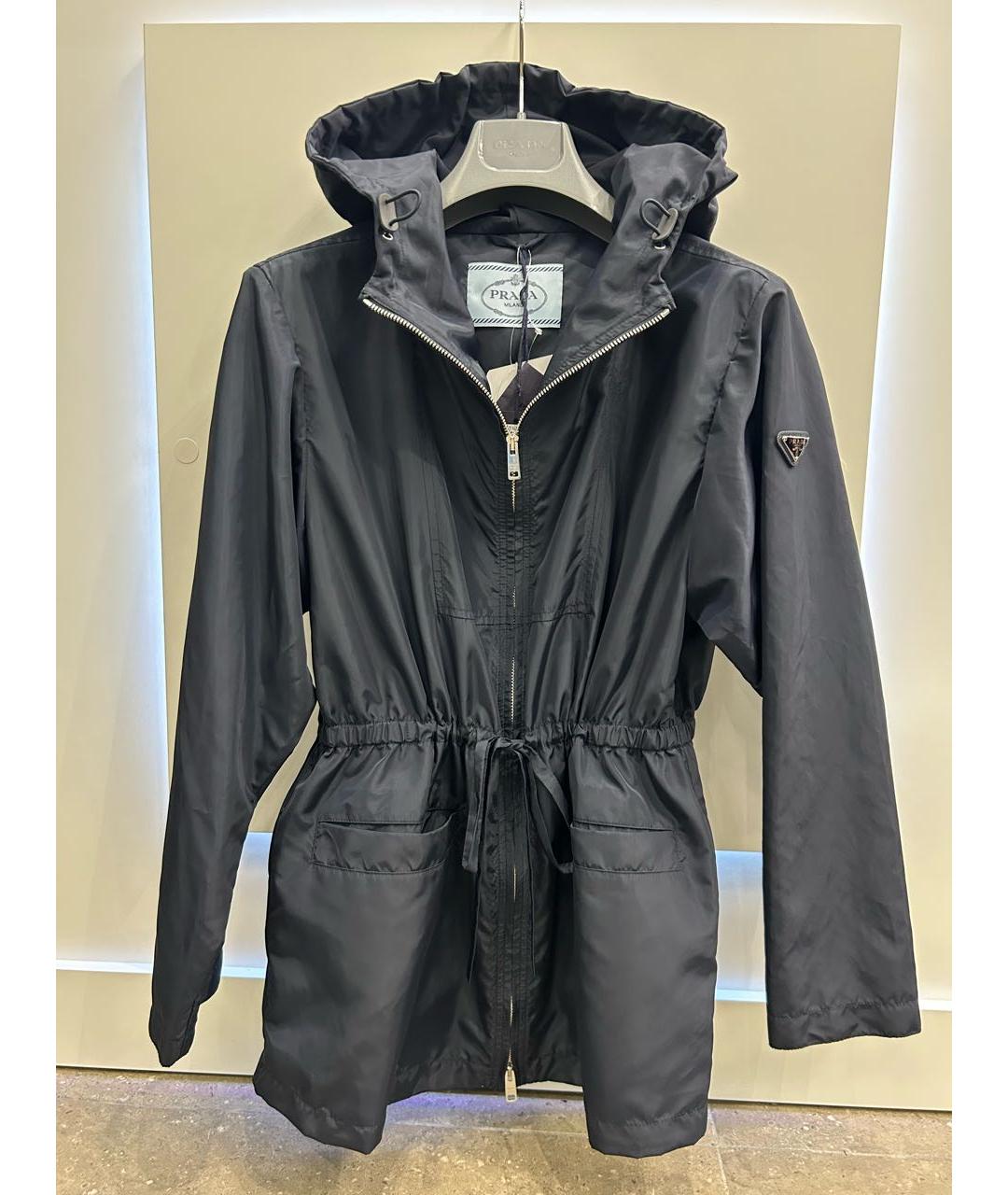 PRADA Темно-синяя полиэстеровая куртка, фото 8