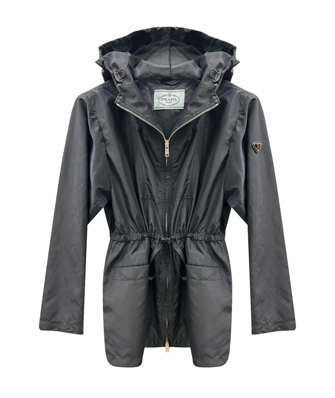 PRADA Темно-синяя полиэстеровая куртка, фото 1