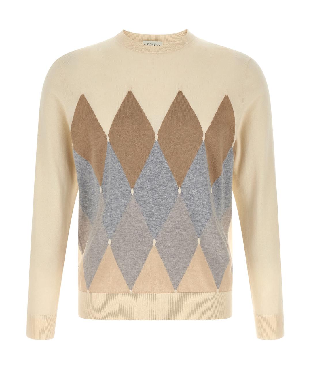 BALLANTYNE Бежевый хлопковый джемпер / свитер, фото 1
