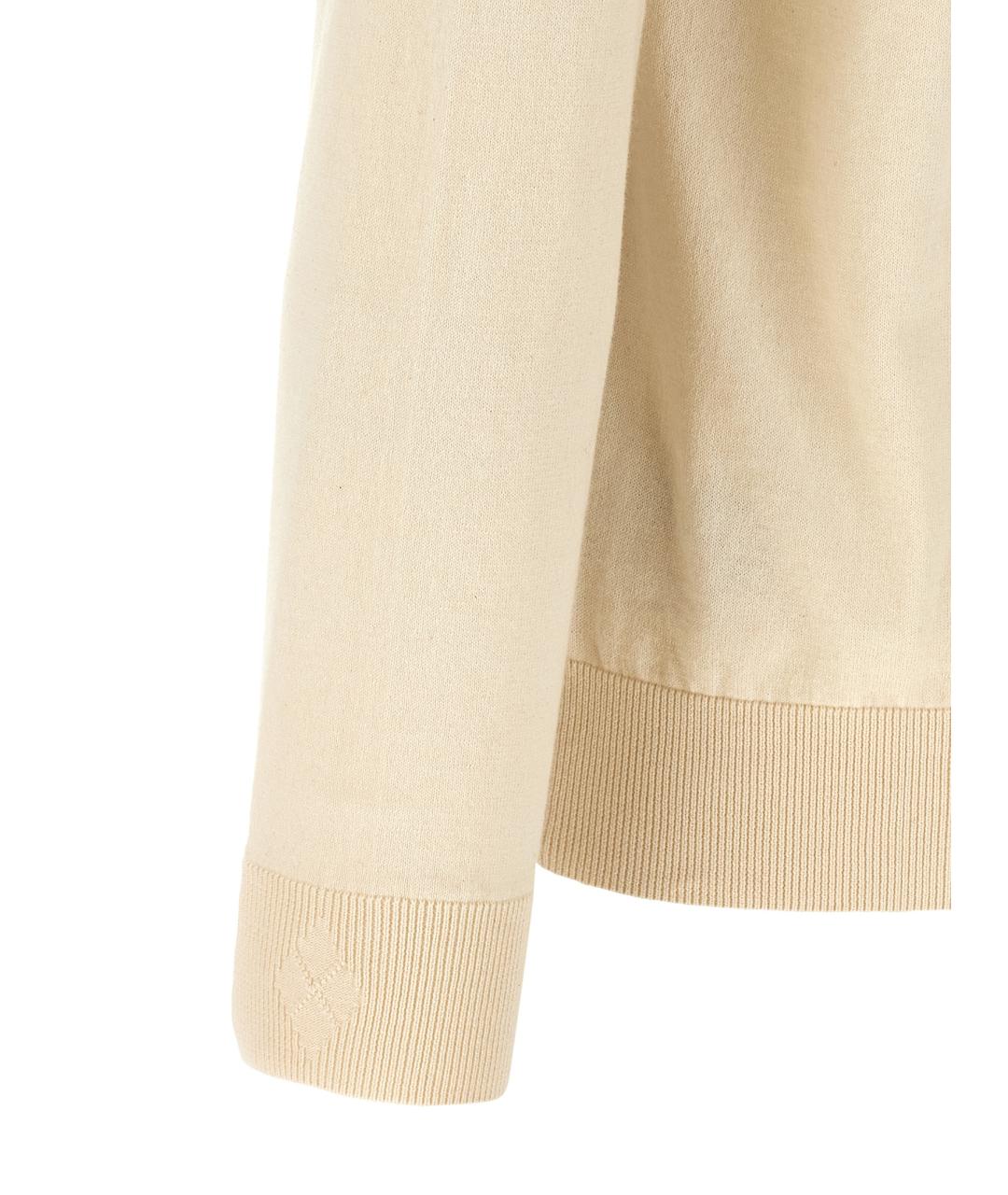 BALLANTYNE Бежевый хлопковый джемпер / свитер, фото 4