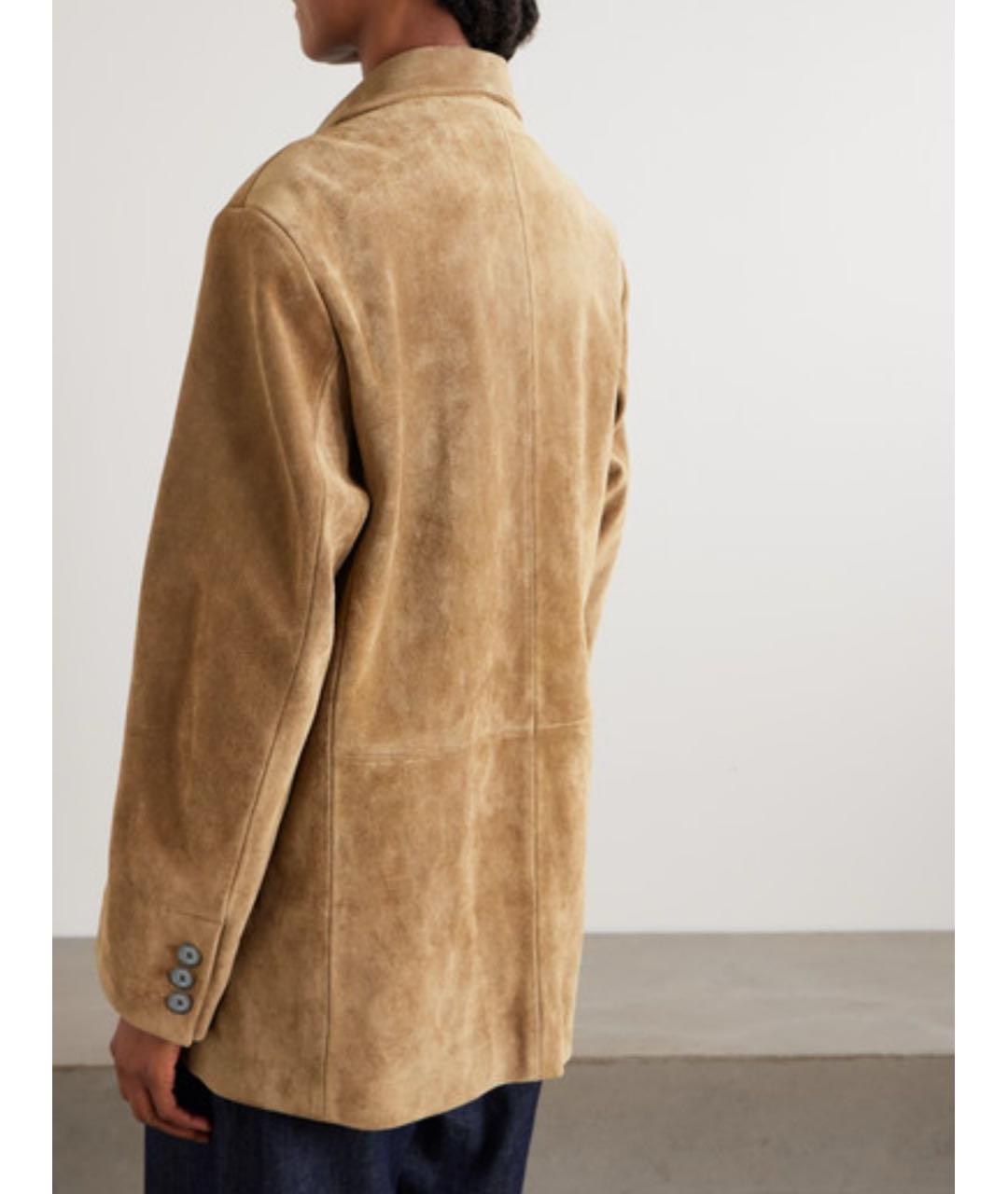 ARMA Бежевый замшевый жакет/пиджак, фото 3