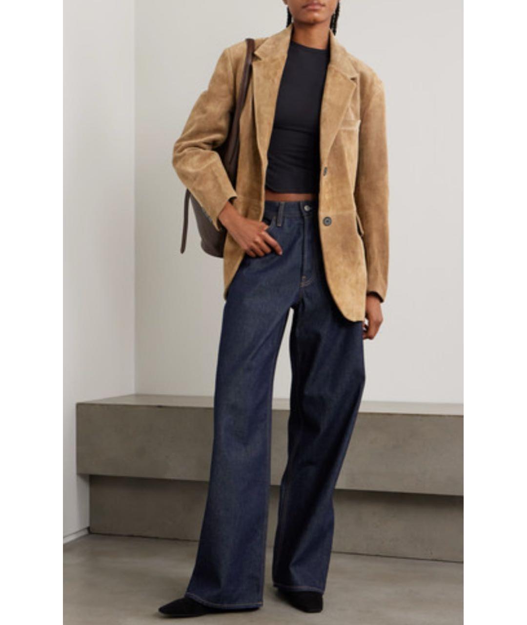 ARMA Бежевый замшевый жакет/пиджак, фото 5