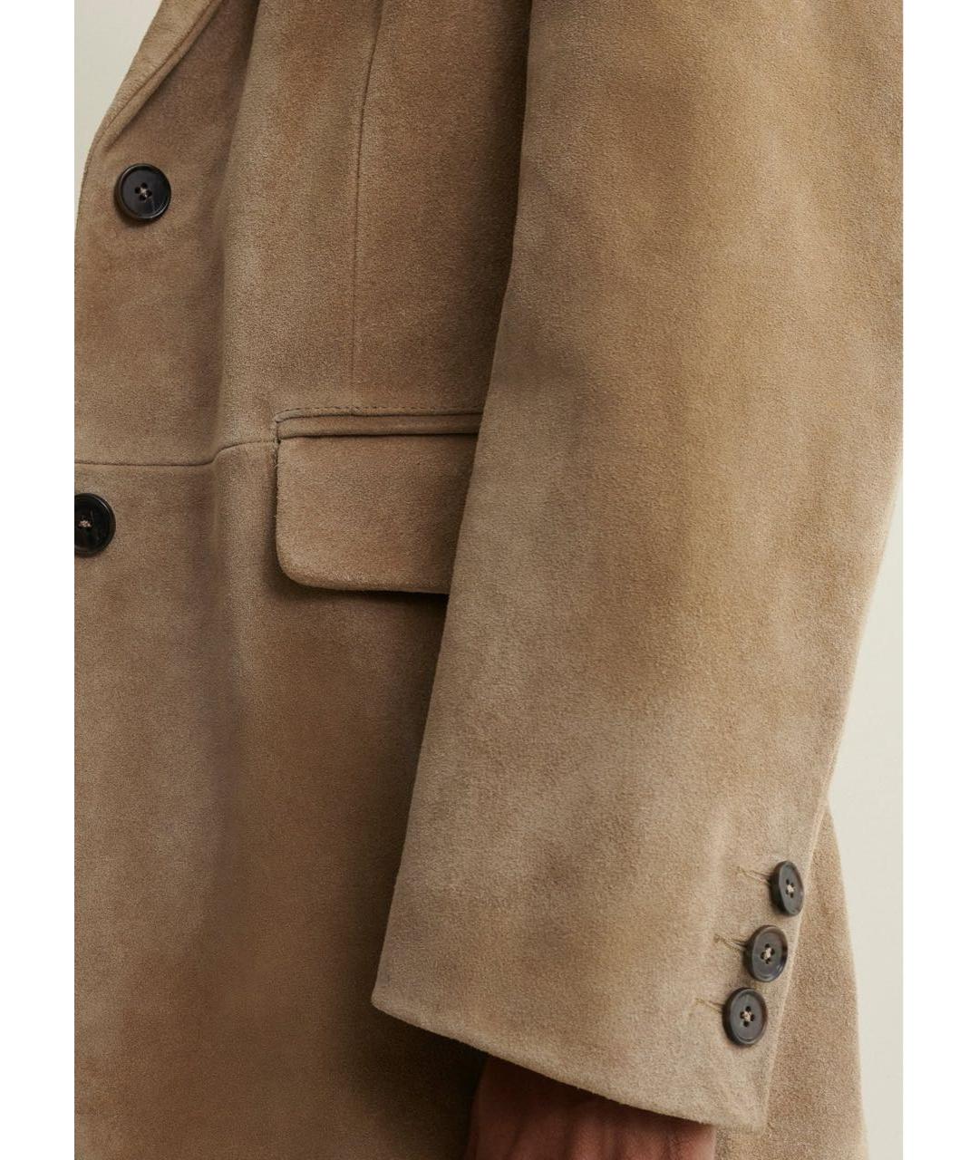 ARMA Бежевый замшевый жакет/пиджак, фото 8