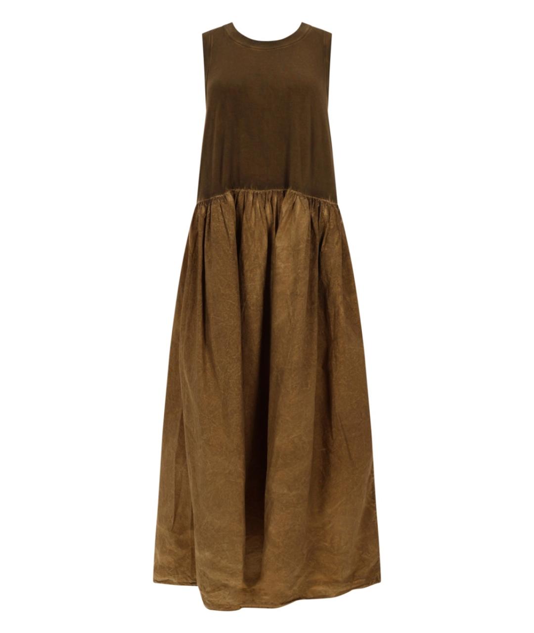 UMA WANG Бежевое хлопковое повседневное платье, фото 1