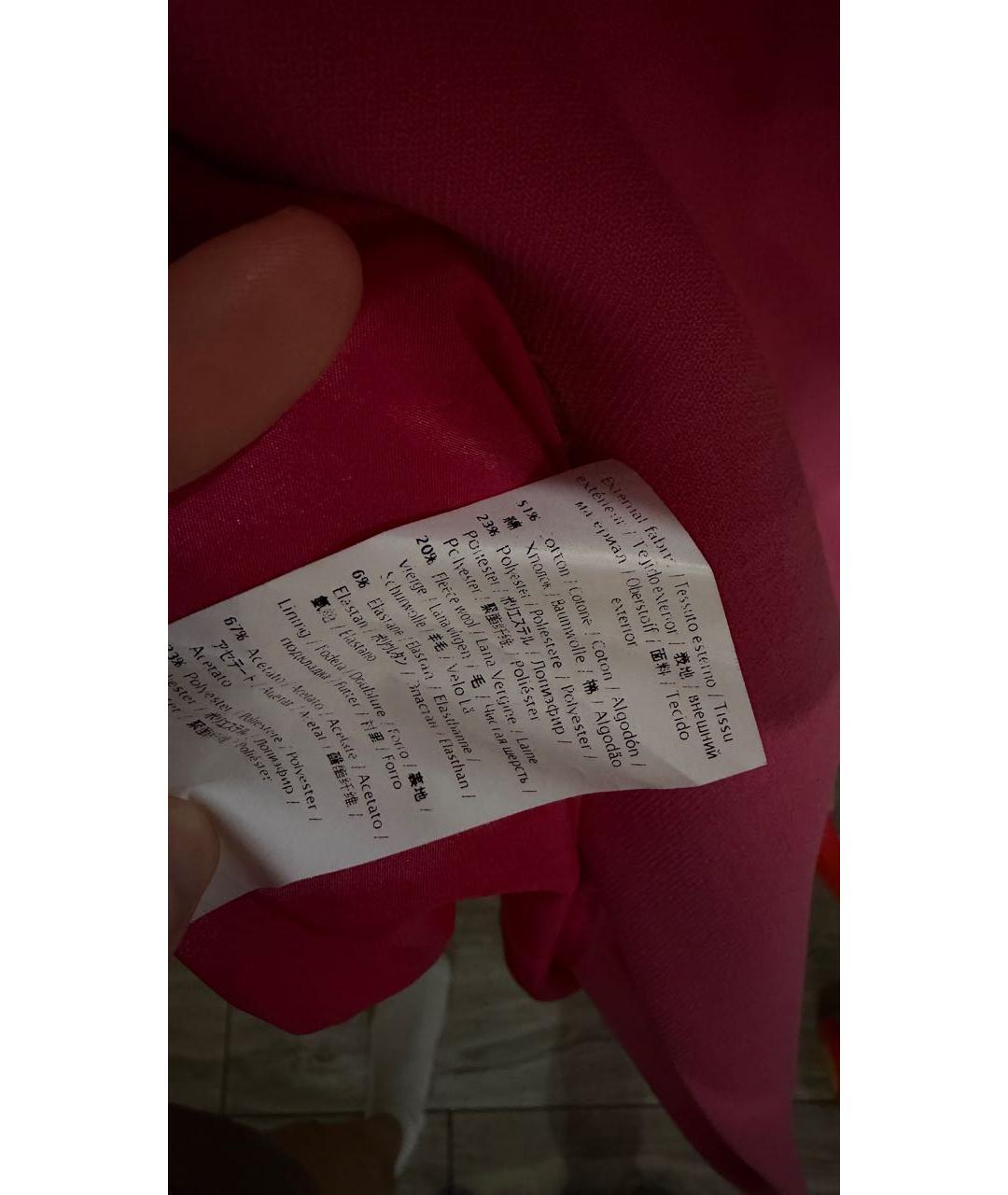 RED VALENTINO Розовое хлопковое пальто, фото 5