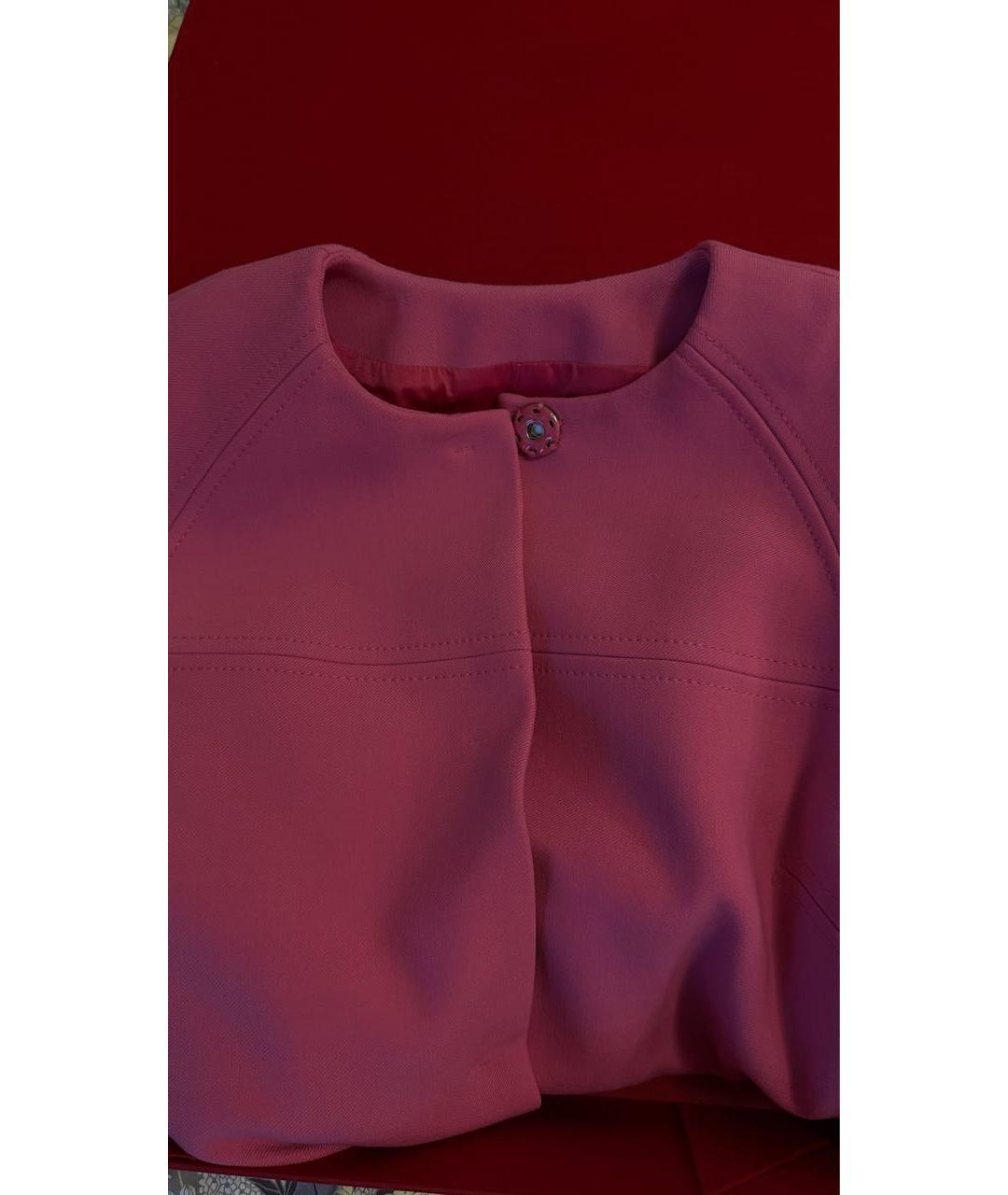 RED VALENTINO Розовое хлопковое пальто, фото 3