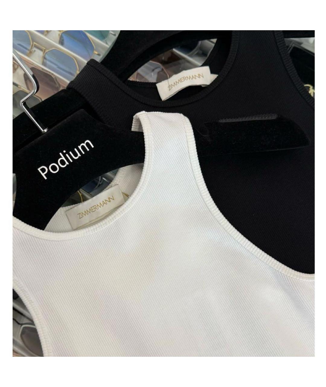 ZIMMERMANN Белая хлопко-эластановая майка, фото 3