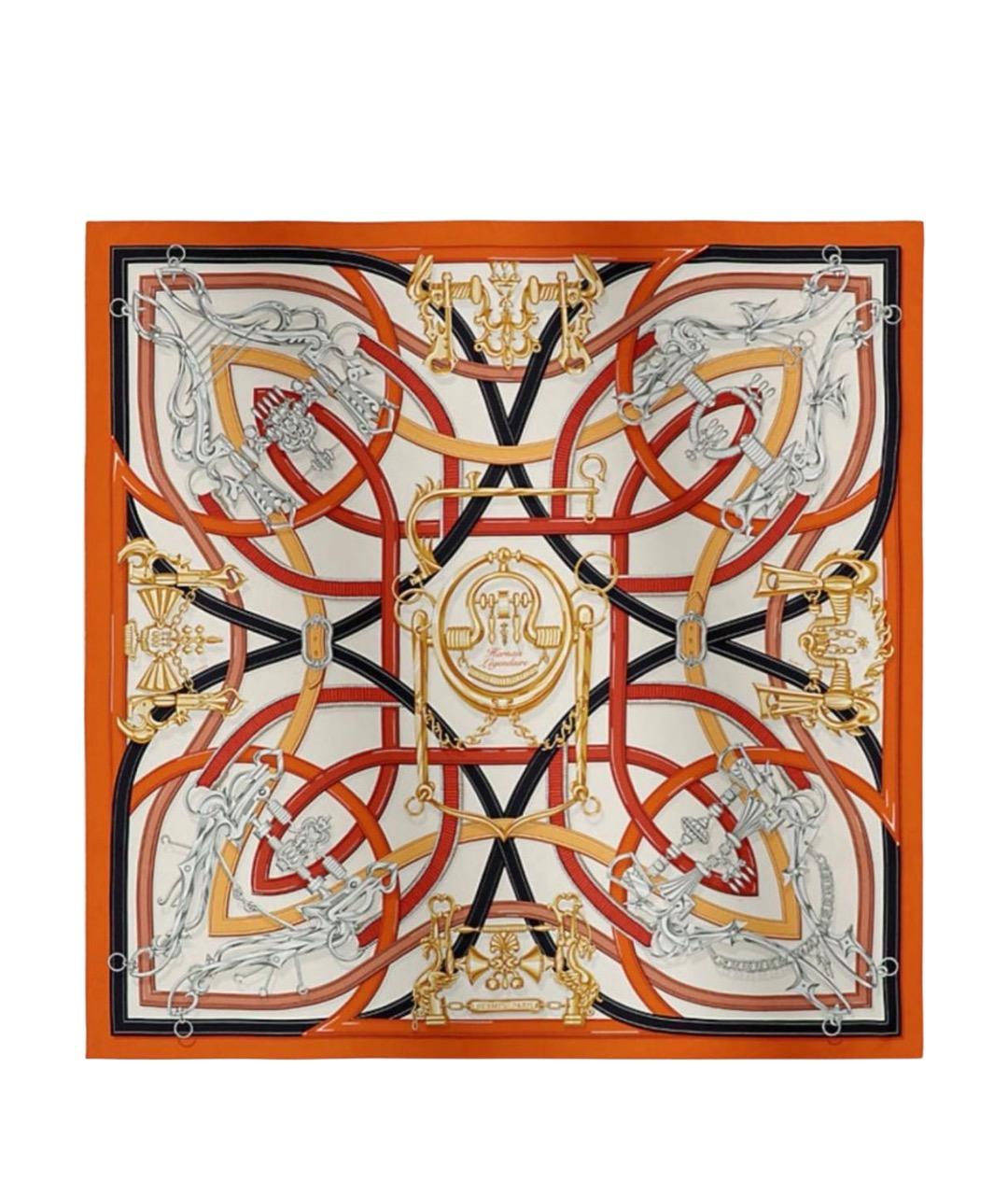 HERMES Мульти шелковый платок, фото 1