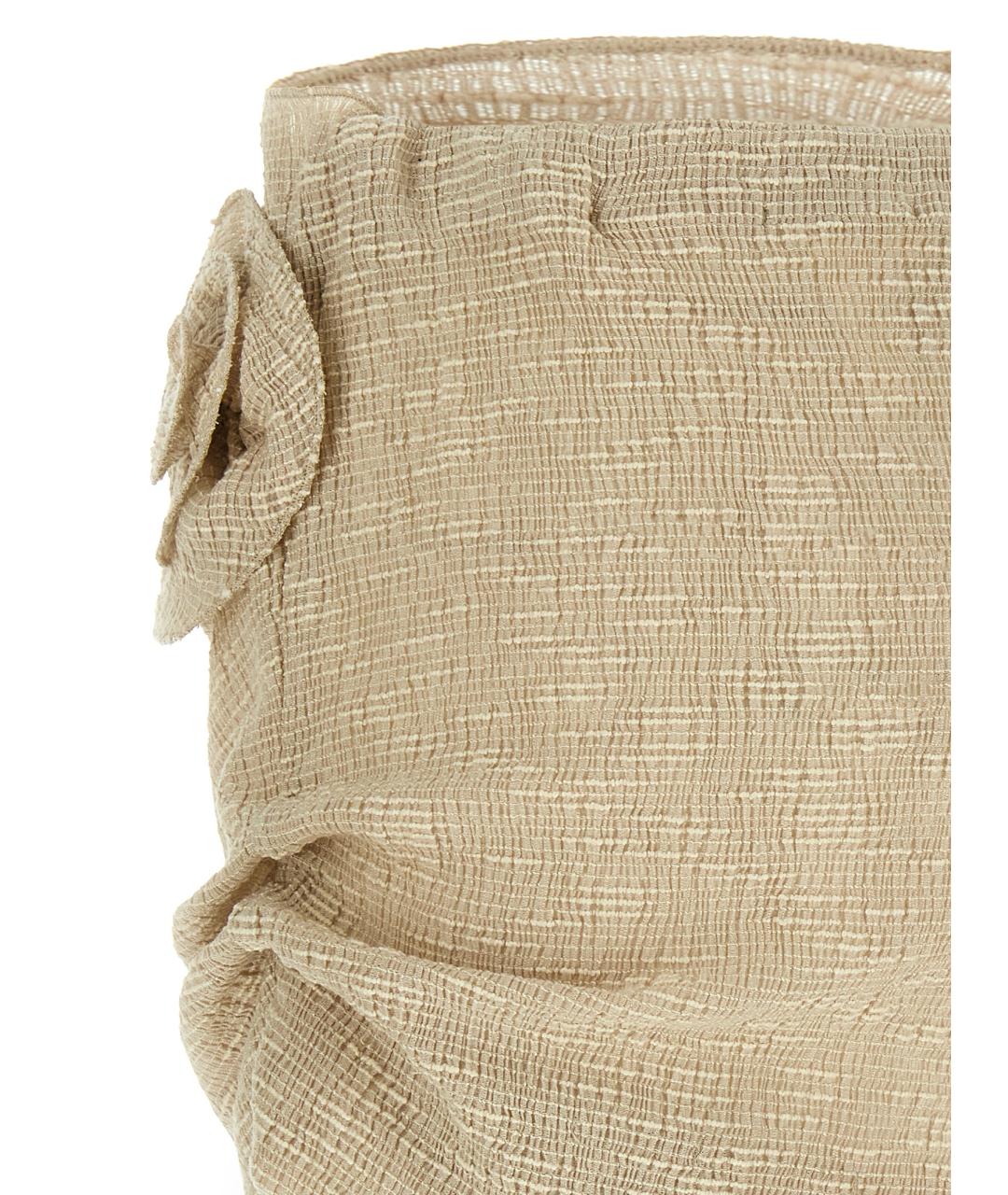 MAGDA BUTRYM Бежевая хлопковая юбка мини, фото 4