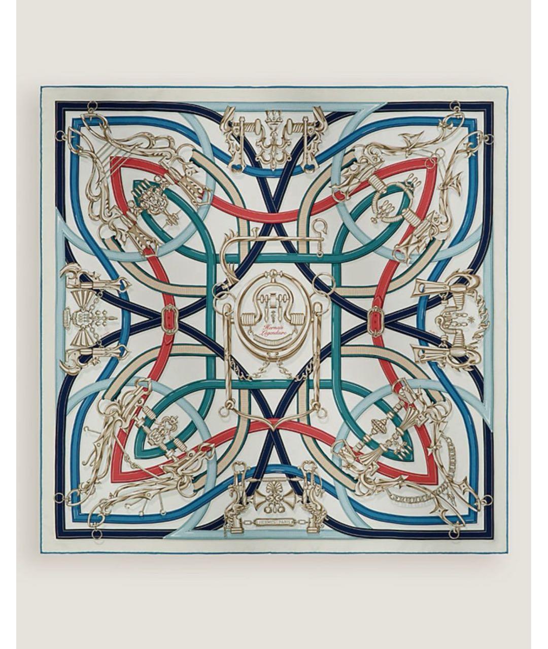 HERMES Мульти шелковый платок, фото 3