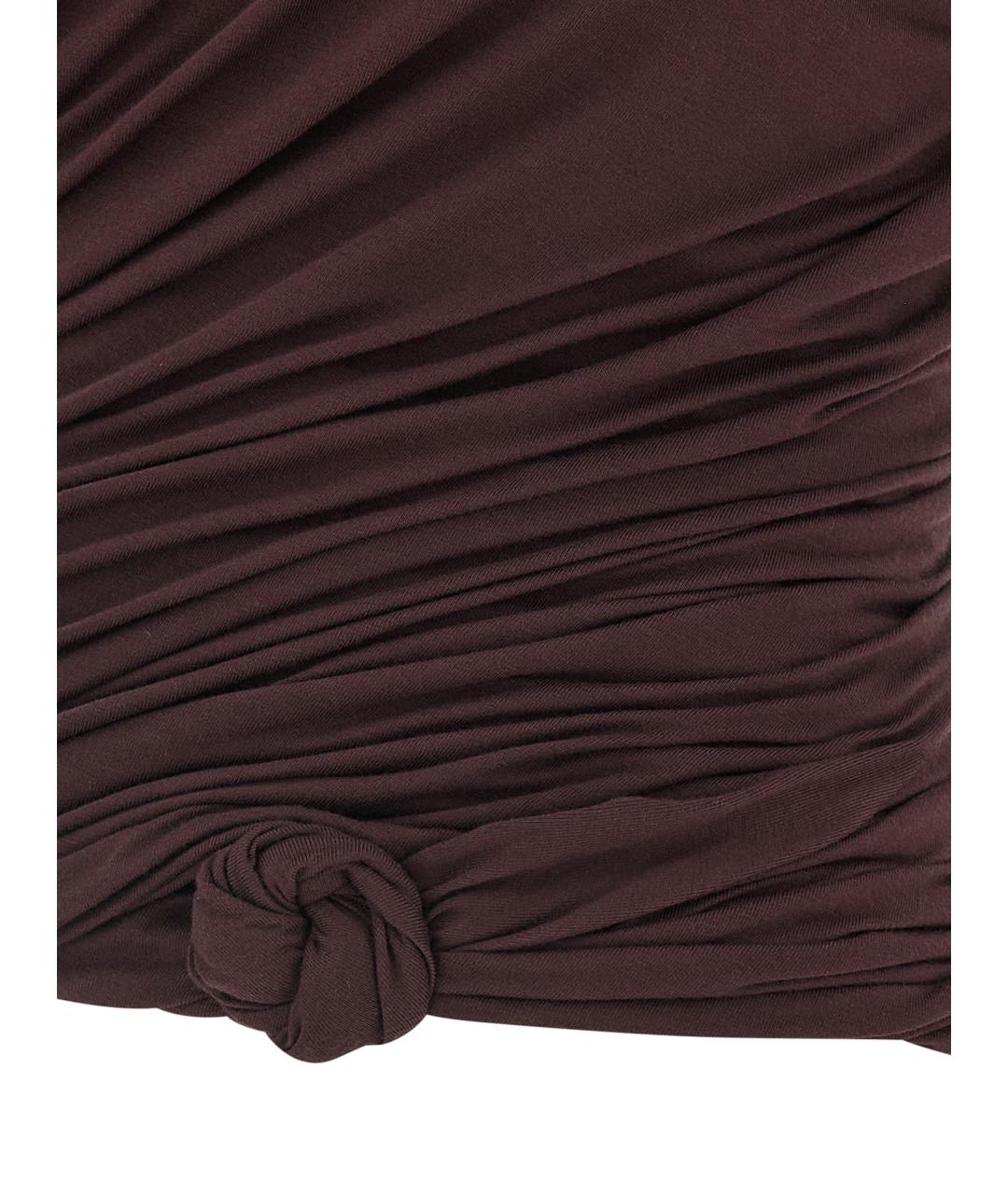 MAGDA BUTRYM Коричневая хлопковая футболка, фото 4