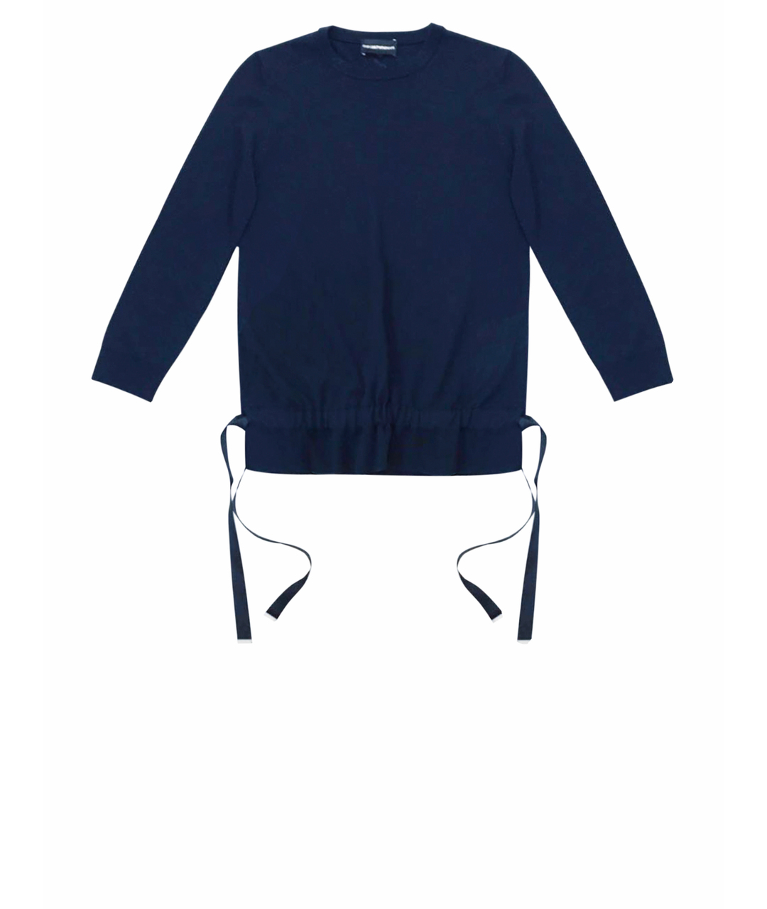 EMPORIO ARMANI Темно-синий шерстяной джемпер / свитер, фото 1