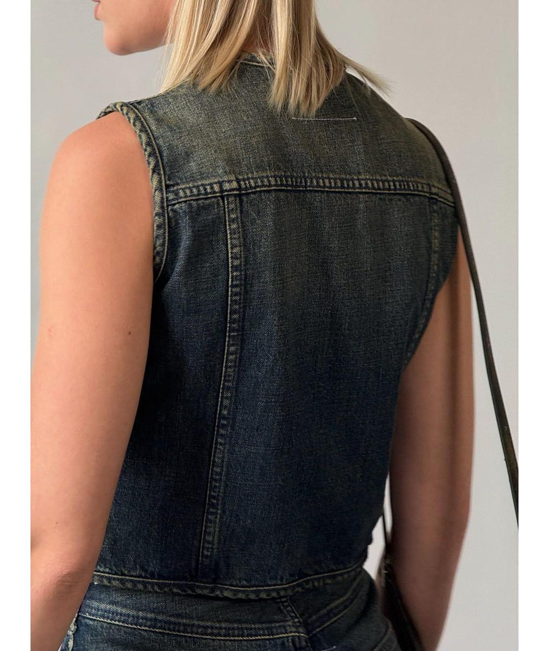 MM6 MAISON MARGIELA Темно-синий хлопковый жилет, фото 4