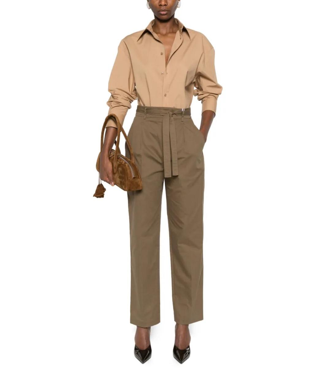 SAINT LAURENT Бежевая хлопковая рубашка, фото 2