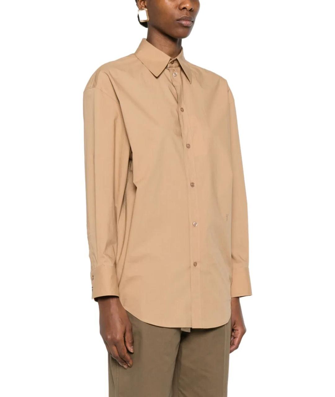 SAINT LAURENT Бежевая хлопковая рубашка, фото 4