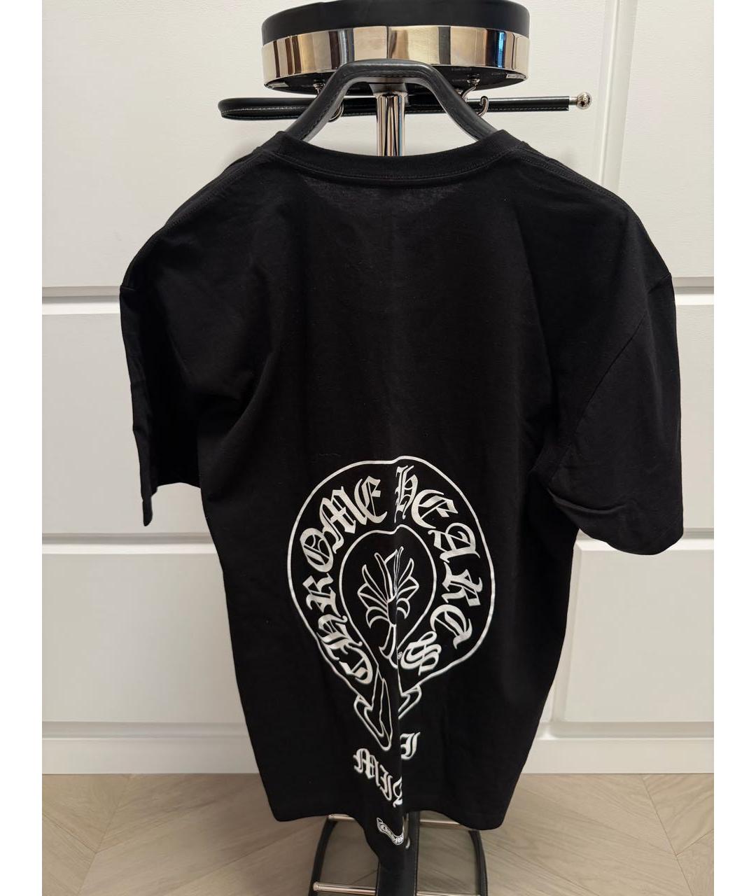 CHROME HEARTS Черная хлопковая футболка, фото 2