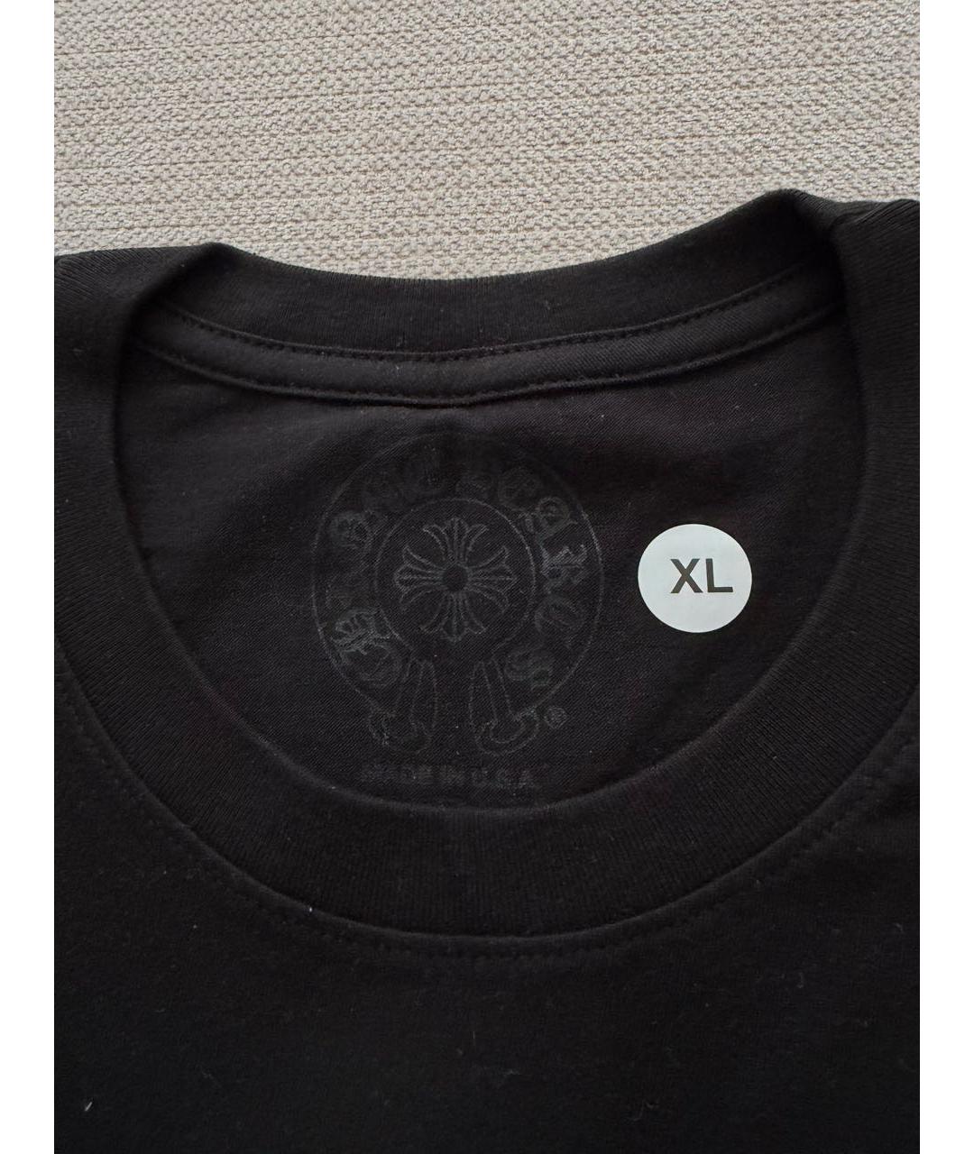 CHROME HEARTS Черная хлопковая футболка, фото 3