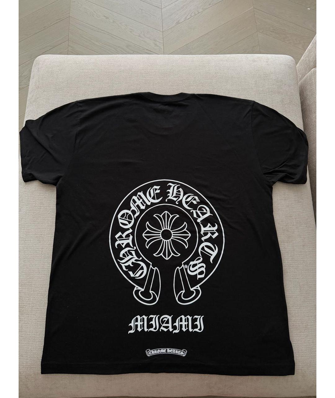 CHROME HEARTS Черная хлопковая футболка, фото 5