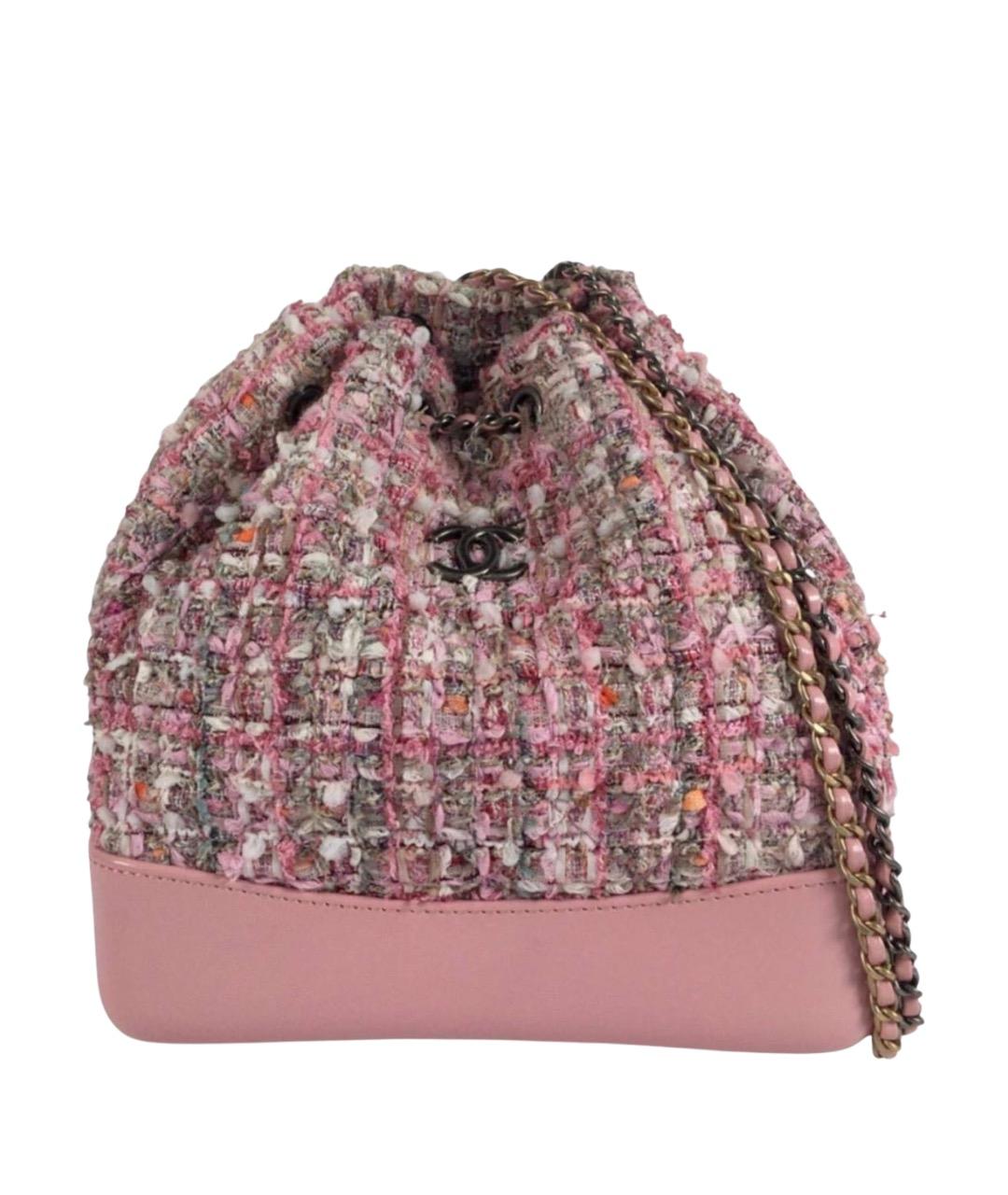 CHANEL Розовый твидовый рюкзак, фото 1