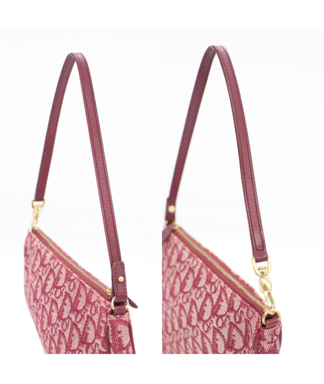 CHRISTIAN DIOR Розовая жаккардовая сумка через плечо, фото 4