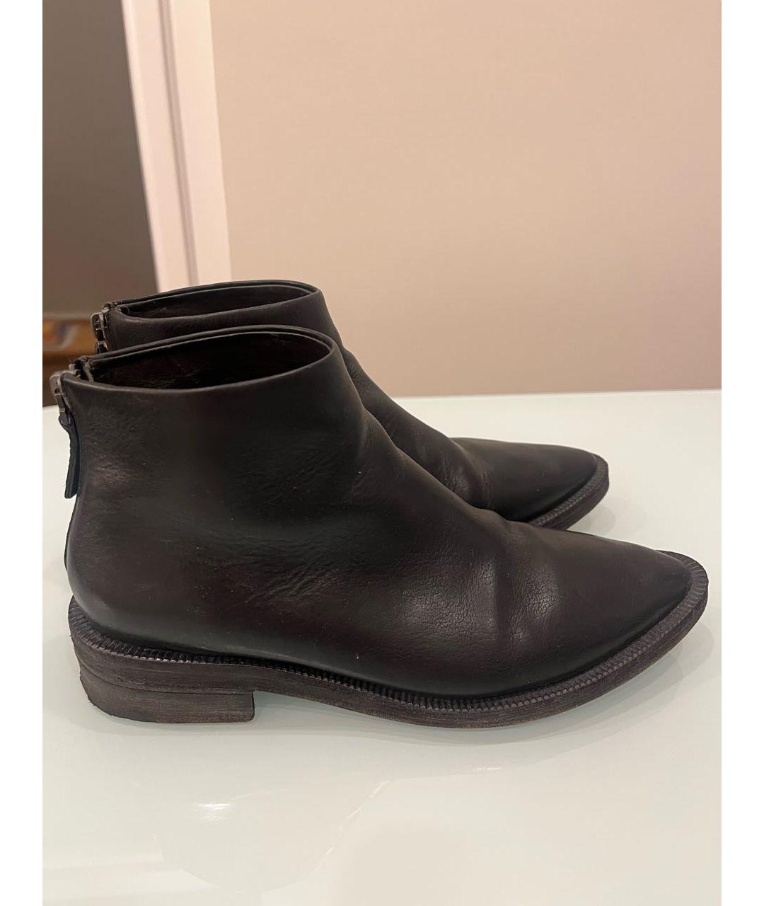 MARSELL Черные кожаные полусапоги, фото 6