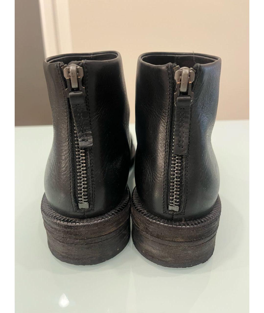 MARSELL Черные кожаные полусапоги, фото 4