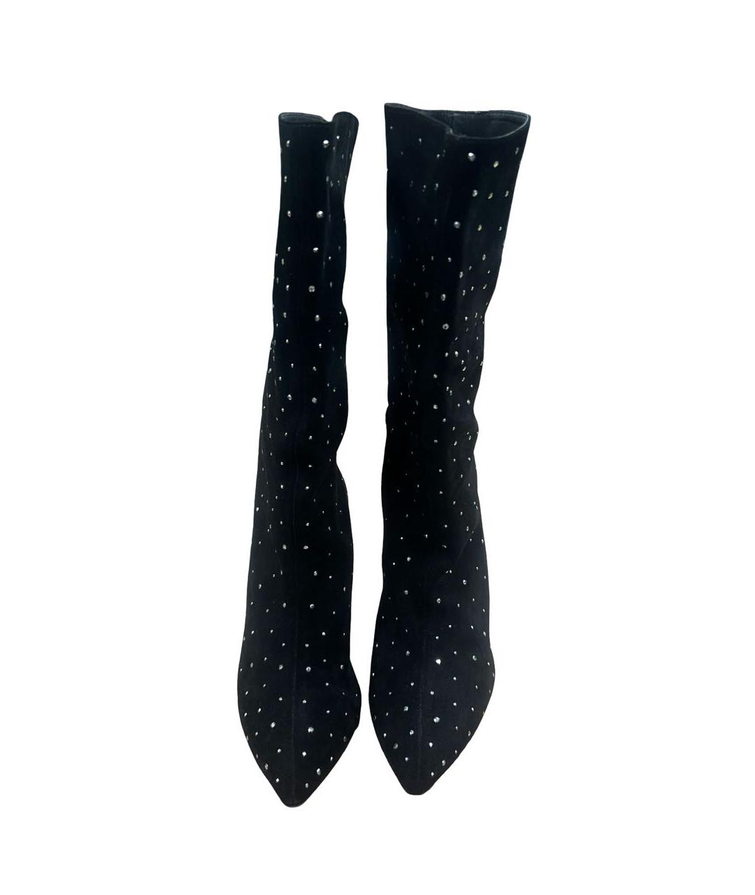 SANDRO Черные замшевые сапоги, фото 2