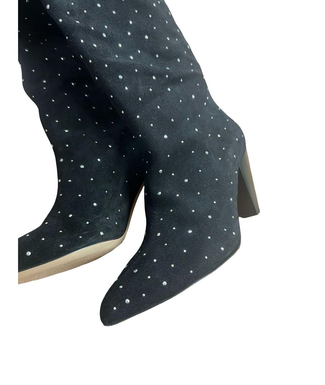 SANDRO Черные замшевые сапоги, фото 7