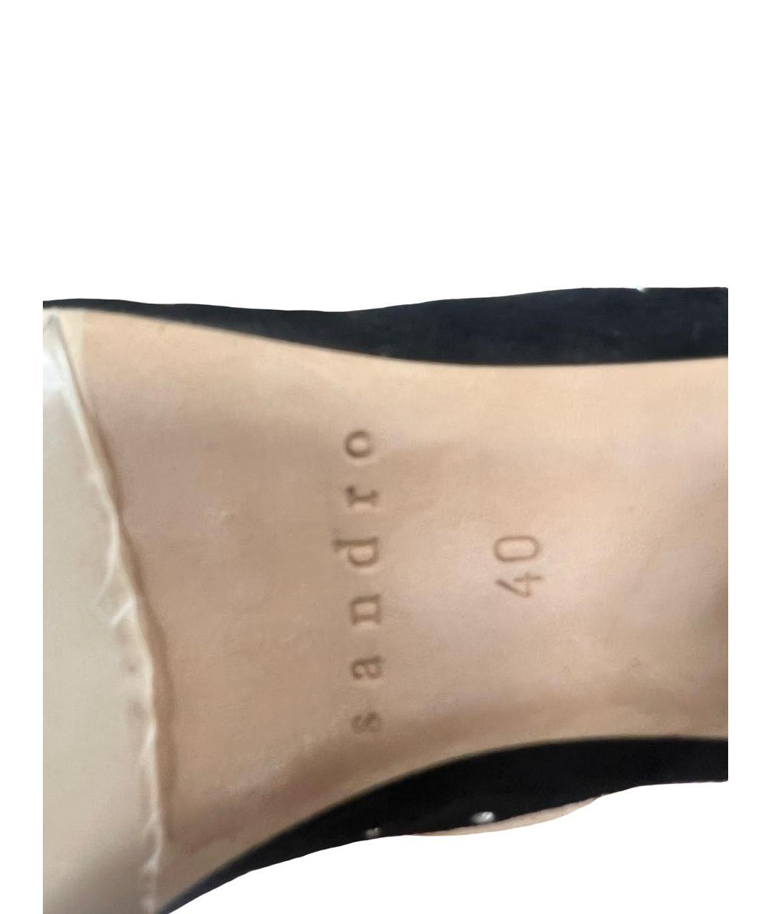 SANDRO Черные замшевые сапоги, фото 6