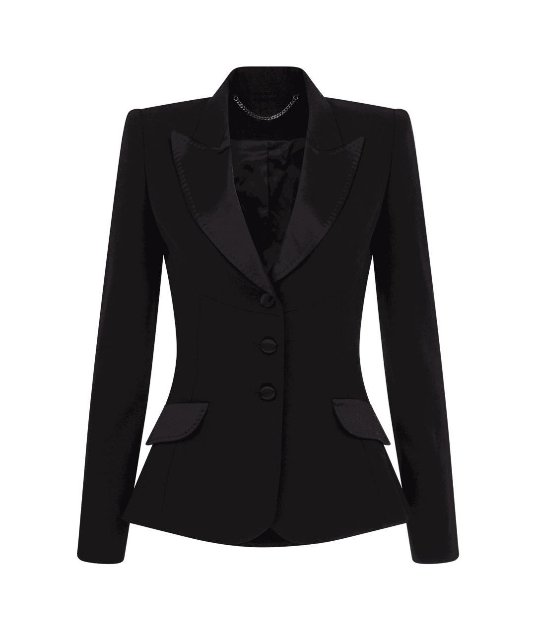 AGENT PROVOCATEUR Черный вискозный жакет/пиджак, фото 3