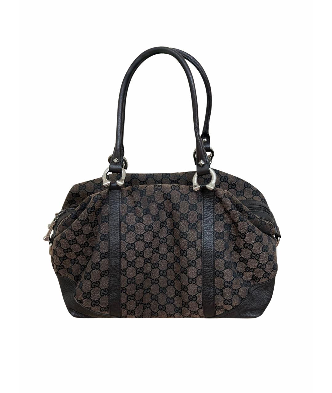 GUCCI Коричневая сумка с короткими ручками, фото 1