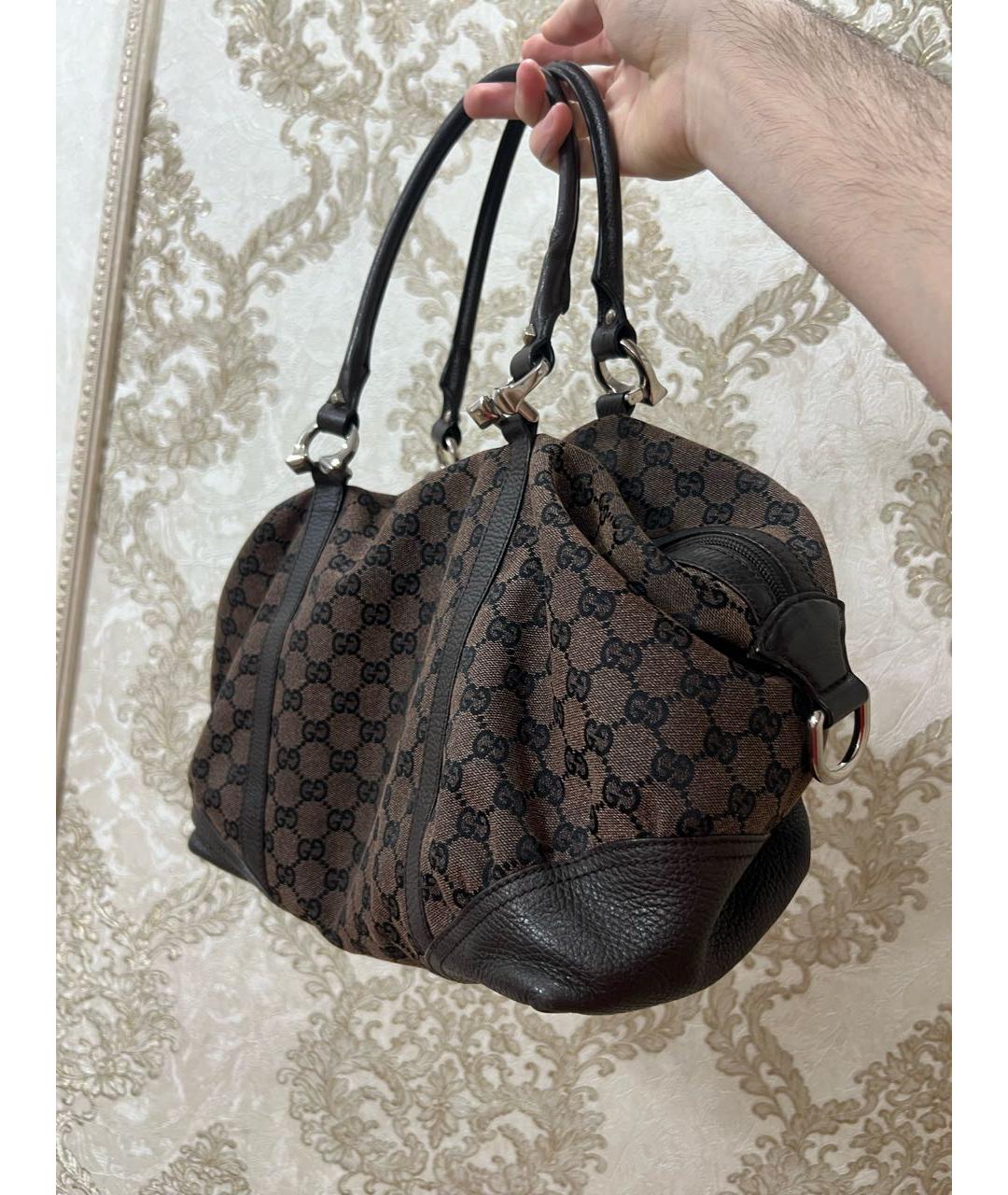 GUCCI Коричневая сумка с короткими ручками, фото 2